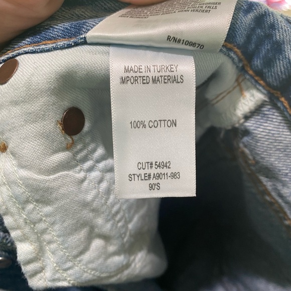 Agolde 90's Pinch Waist Short High Rise Straight Leg in Marquee Size 23 - Picture 11 of 12